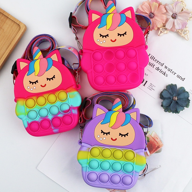Túi POPIT đeo chéo kèm dây dễ thương cho bé