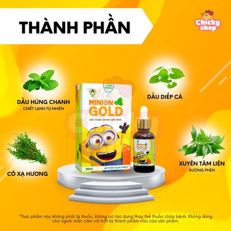 Combo 2 chai dầu húng chanh Minion Gold Dr.Maya