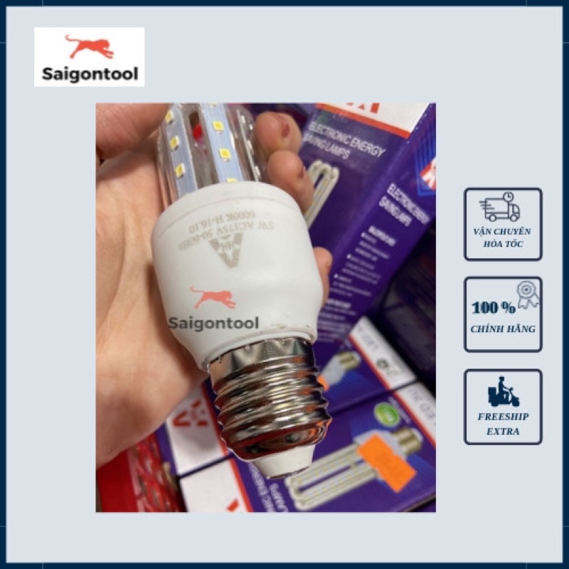 Bóng đèn LED 3U 5W Siêu rẻ, siêu sáng, tiết kiệm điện cho mọi nhà - đuôi E27 - dùng để lắp đèn học, treo trong nhà