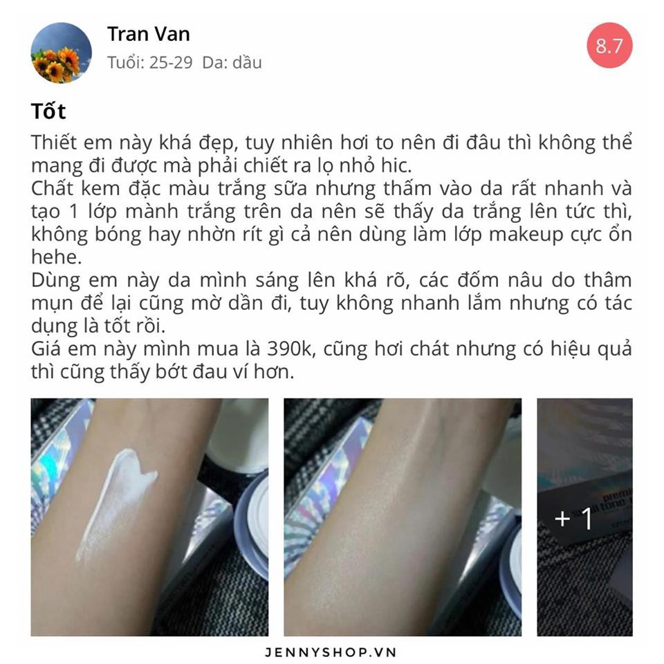 Kem Dưỡng Trắng Da Ốc Sên Goodal Premiem Tone-up Cream