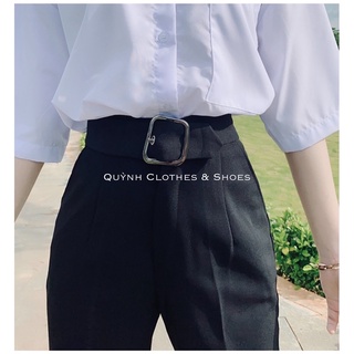 quần tây đai vuông bạc