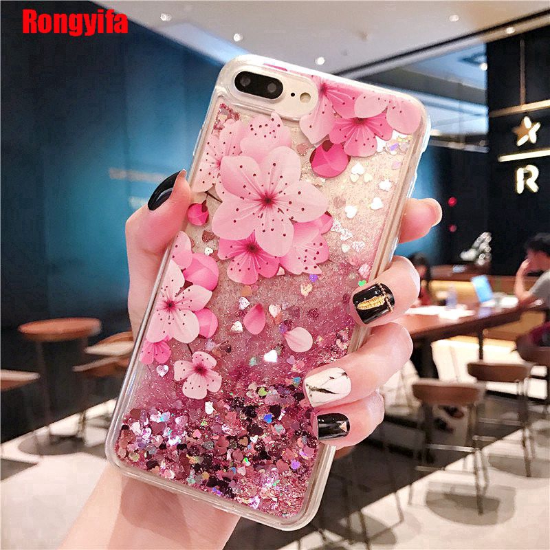 Ốp điện thoại dạng lỏng có cát chảy hình chim hồng hạc cho Xiaomi Redmi 9a 9c 9 X10 5g Cc9 Note 10 K30 Poco F2 Pro