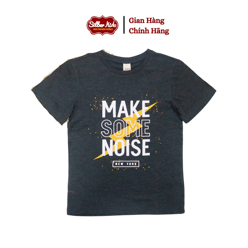 [Mã BMBAU50 giảm 7% đơn 99K] Áo Phông Bé Trai 8-14 Tuổi Cộc Tay In Make Some Noise SILBER KIDS