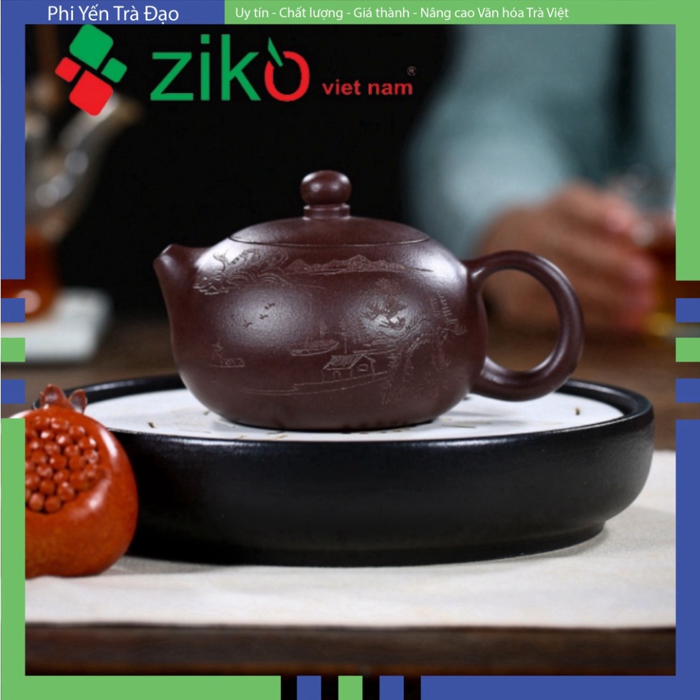 Ấm tử sa Tây Thi Sơn thủy dung tích 300ml cam kết hàng loại 1 giá xưởng sản xuất