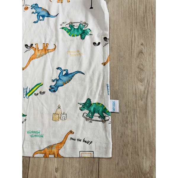 Bộ xuất Hàn #Moonya cotton kháng khuẩn hoạ tiết khủng long đẹp