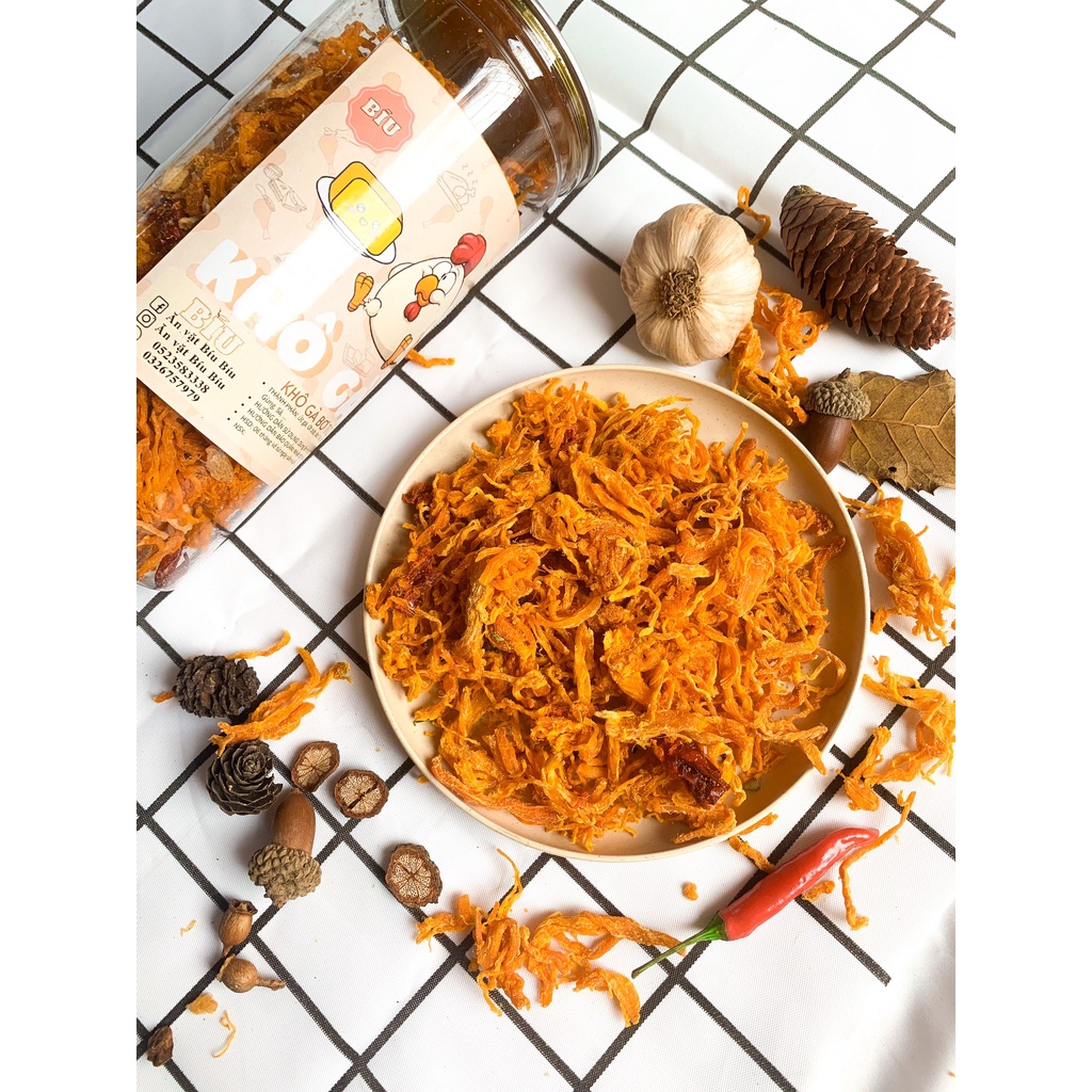 Khô Gà Bơ Tỏi 300g BíuShop đồ ăn vặt ngon ngon zai zai số 1 Hà Nội | BigBuy360 - bigbuy360.vn