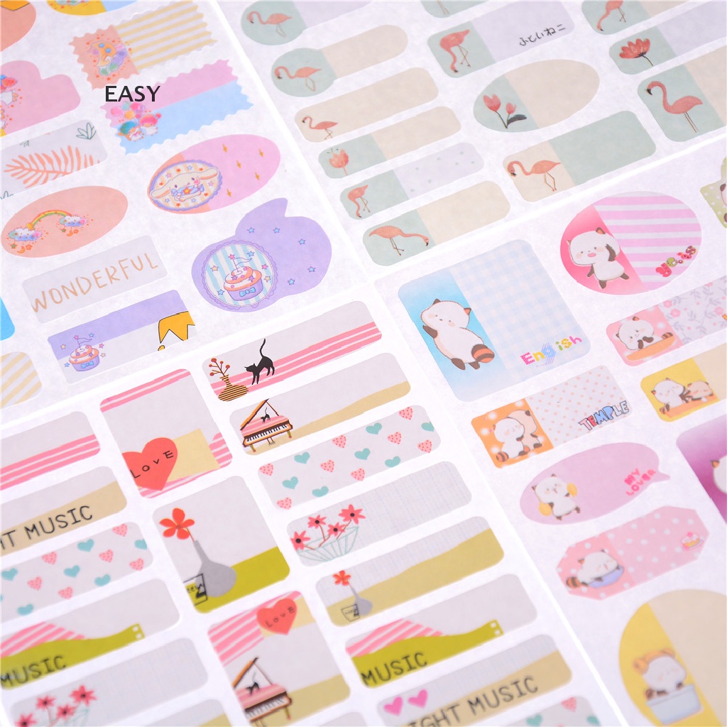 Miếng dán ghi tên bằng PVC có thể gỡ bỏ phong cách hoạt hình dễ thương cho học sinh