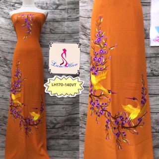 Vải áo dài thêu cao cấp