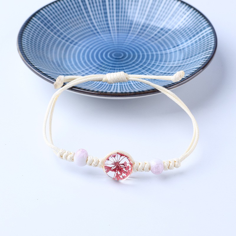 Vòng Tay Hoa Khô Vĩnh Cửu Đá Trong Suốt Dây Rút - Xb-L2610- Bảo Ngọc Jewelry | BigBuy360 - bigbuy360.vn