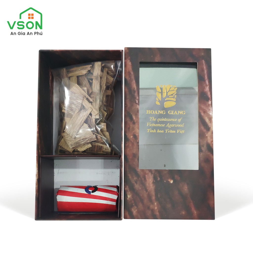 Trầm hương dạng miếng Hoàng Giang - Trầm hương nguyên chất - 100 gram