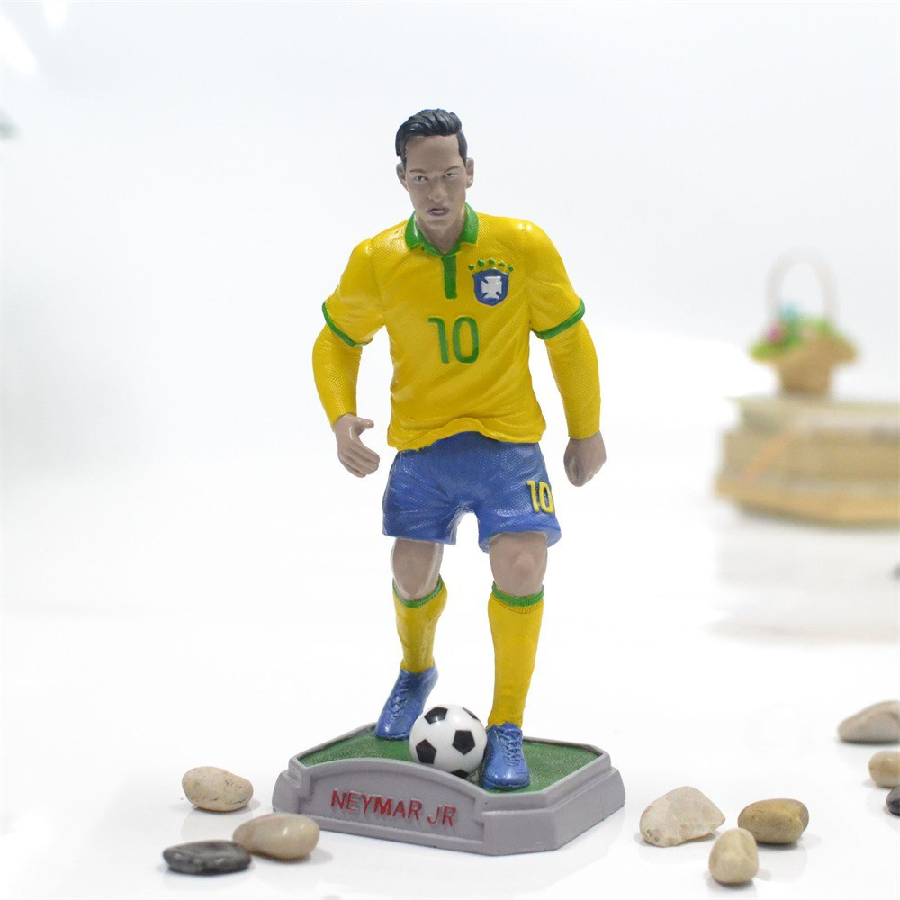 Mô Hình Cầu Thủ Bóng Đá Messi Neymar Bằng Nhựa Resin Dùng Trang Trí