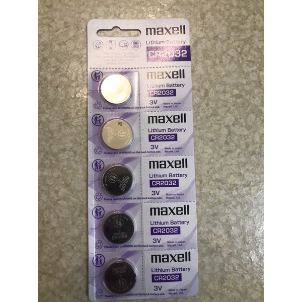 Vỉ 5 Viên Pin MAXELL CR2032 / CR2025 / CR2016 / CR1220 / CR1620 / CR1616 …. Pin 3V Lithium Made in JAPAN