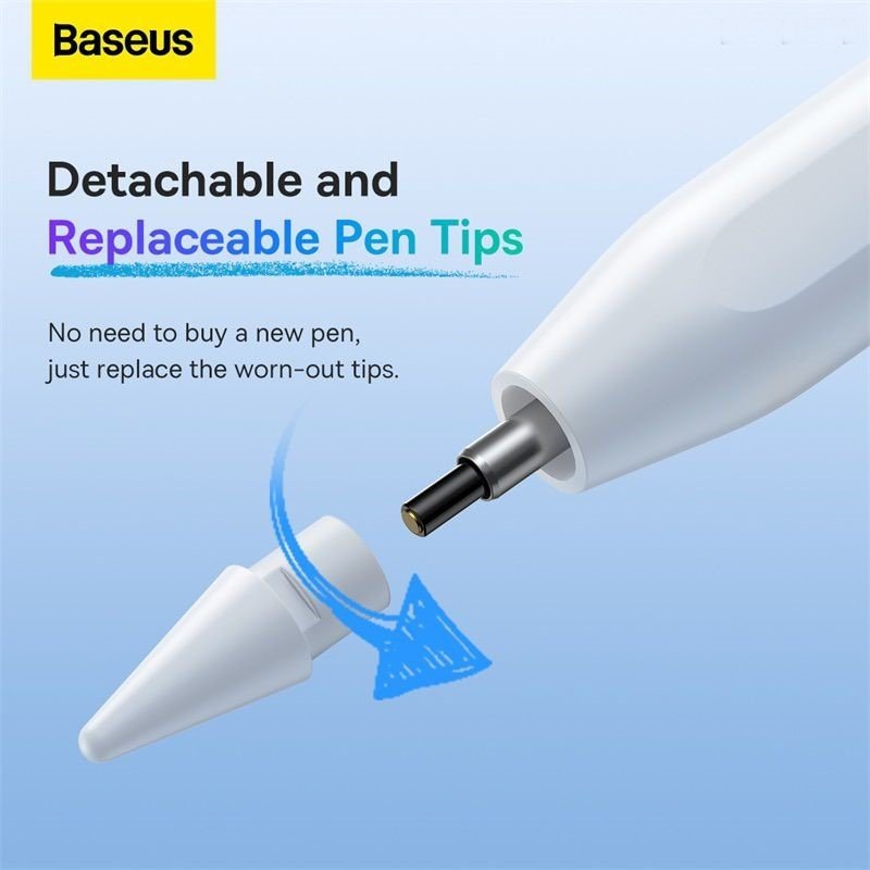 Bút cảm ứng Baseus Pencil 2 cho Máy tính bảng Pro 11 , 12.9 inch M1 , Air 4 , Air 5 . Hút nam châm sạc không dây