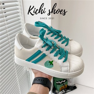 Giày thể thao nữ quả dâu tây màu hồng/màu xanh dễ phối đồ phong cách Hàn Quốc mã 3033 - Kichi Shoes