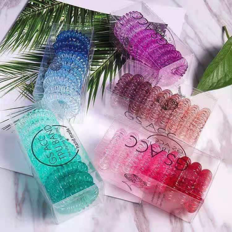 Set 9 dây buộc tóc lò xo thời trang cho nữ