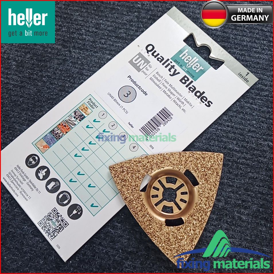 Lưỡi mài rung HELLER  kiểu tam giác, rộng 80mm, Mã UN40 28942