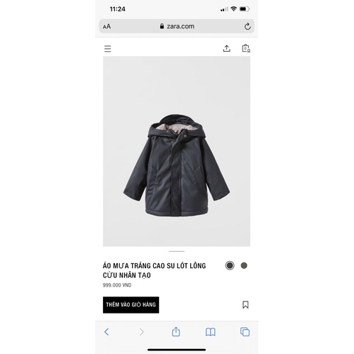 Áo Parka RainCoat Bé Trai Lót Cừu Da PU Mềm ZR