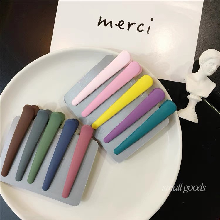 Kẹp tóc mỏ vịt màu Pastel Hàn quốc