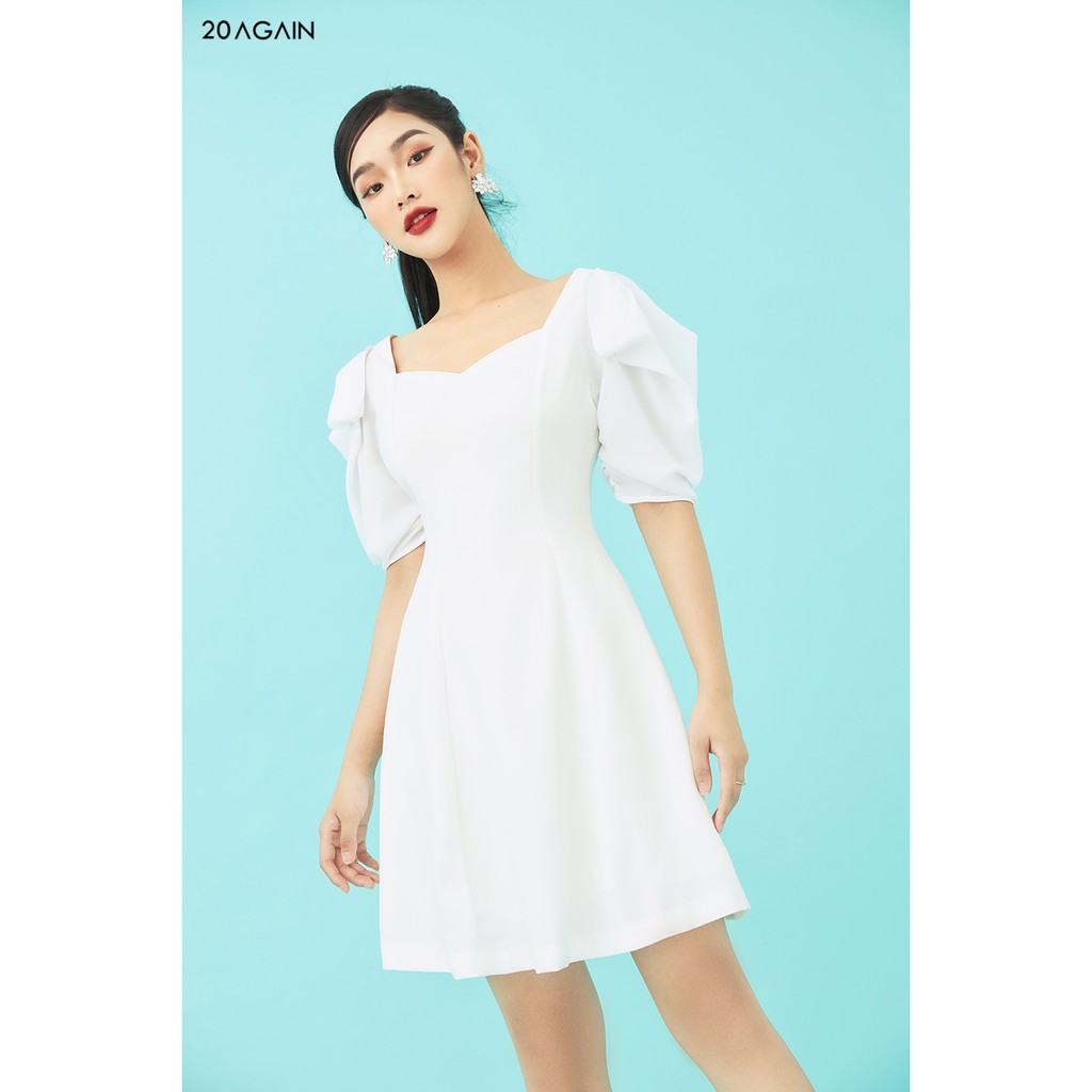 Đầm Xòe Nơ Bèo Tay 20Again DEA1589 | BigBuy360 - bigbuy360.vn