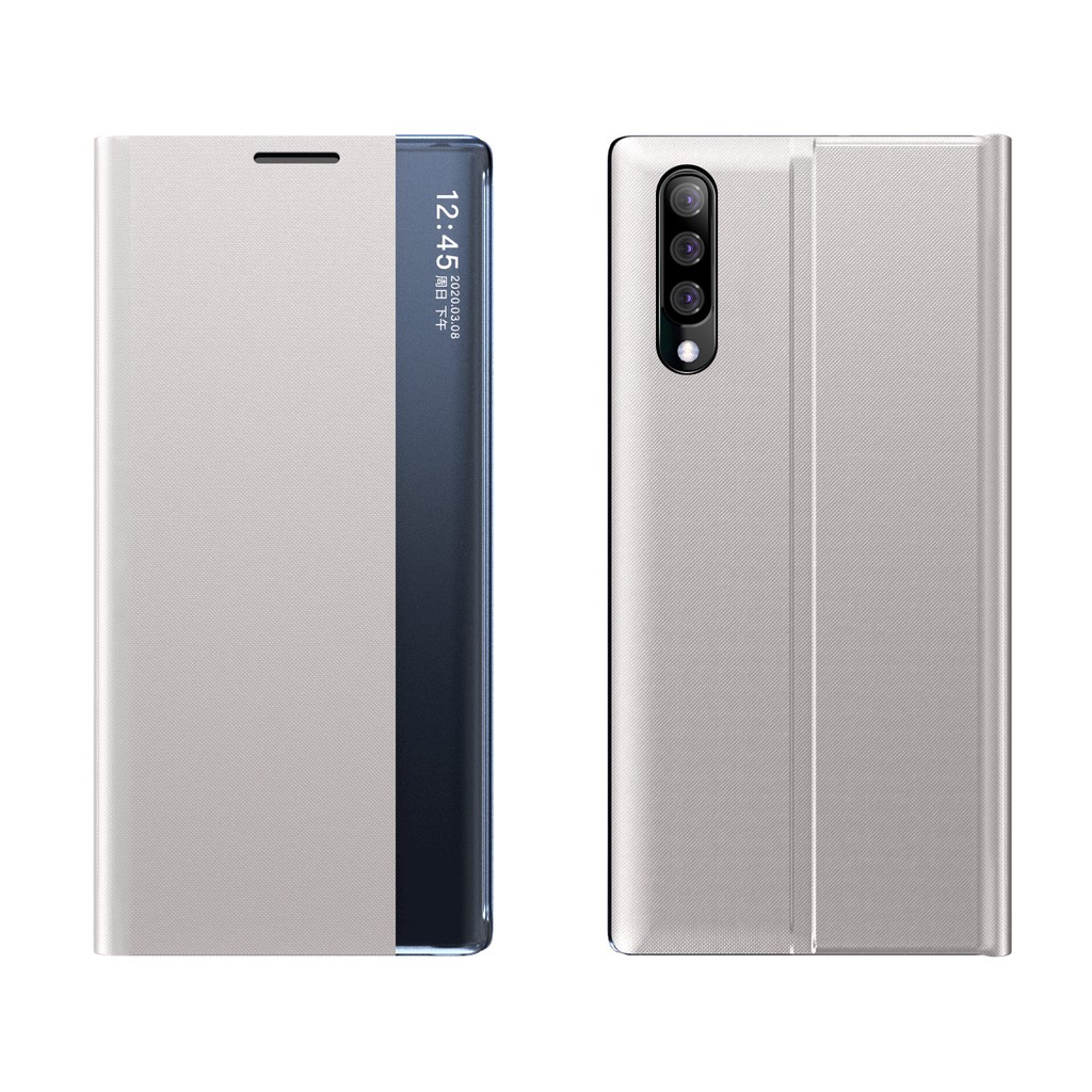 Bao da điện thoại nắp lật PU từ tính có cửa sổ thông minh cho Samsung Galaxy A20 A30 A50 A10 A40 A70 M10