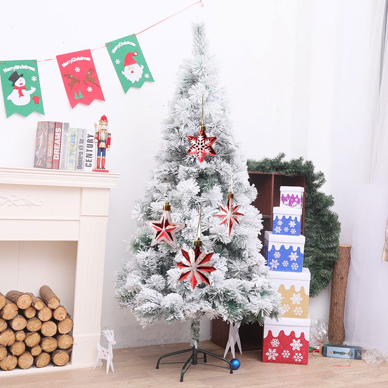 Set 5 / 6 Ngôi Sao Bằng Nhựa Lấp Lánh Trang Trí Cây Thông Giáng Sinh Năm Mới