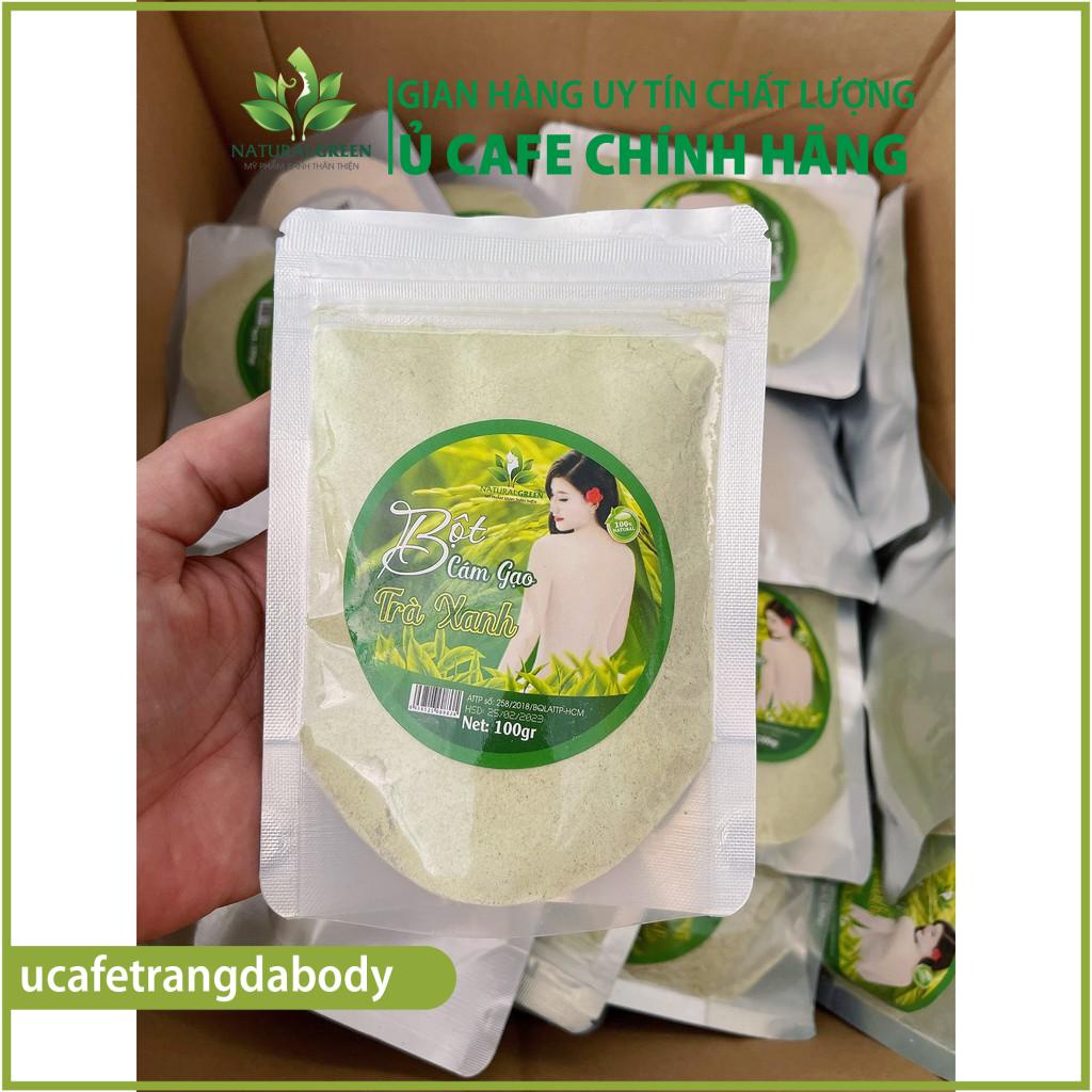 Gói 100gr tinh bột cám gạo trà xanh kích trắng,ủ trắng face & body chính hãng