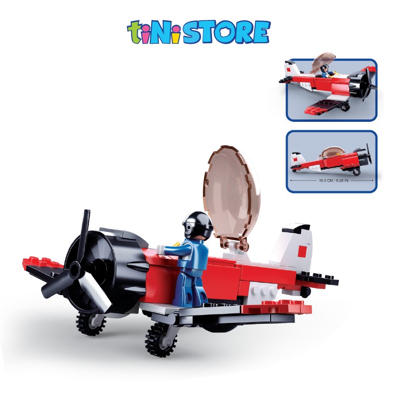 Đồ chơi lắp ráp sáng tạo lego máy bay cánh quạt TINITOY 128 mảnh ghép YY686829