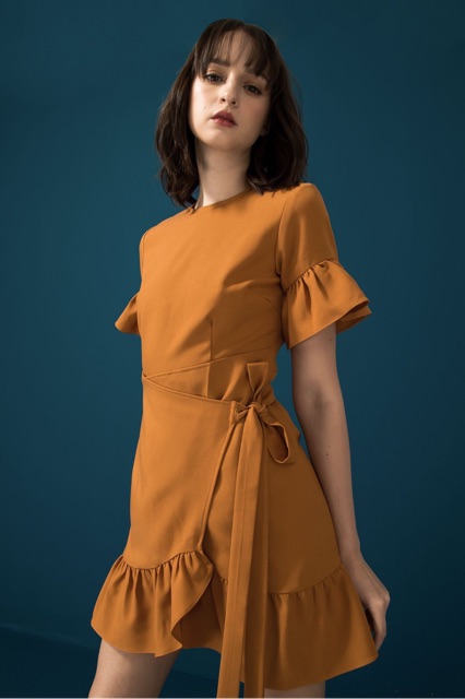 Cocosin đầm organge ruffle dress