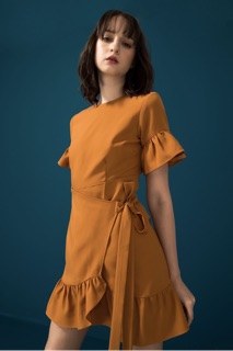 Cocosin đầm organge ruffle dress