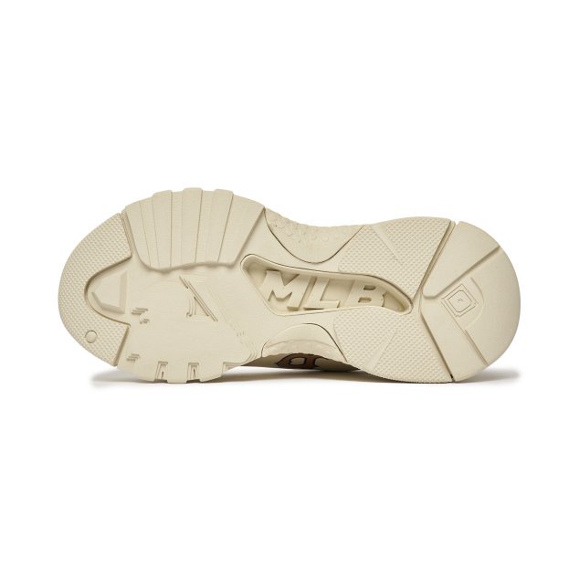 Giày MLB Boston Chính Hãng 🔴SIMPLE SNEAKER🔴 MLB Big Ball Chunky Diamond Monogram Boston Red Sox Beige