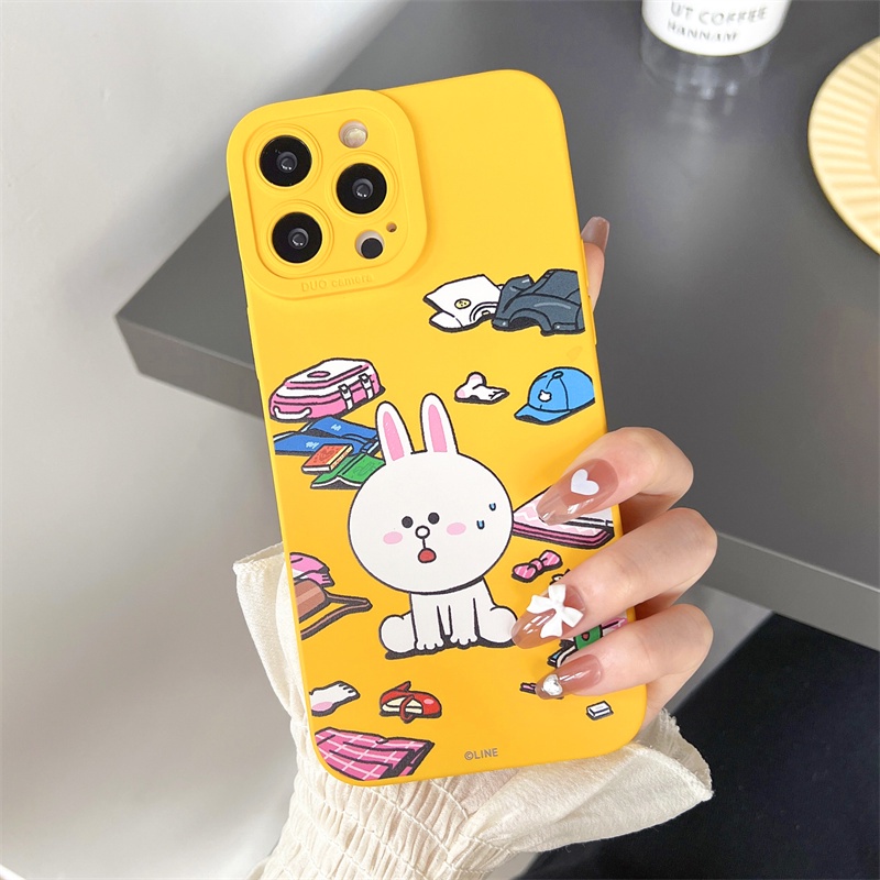 LINE FRIENDS Ốp Điện Thoại Silicon Mềm In Hình Gấu Nâu Cho iPhone 13/13 Pro Max/13 Pro/12 Pro Max/12/12 Pro/11/11 Pro Max/X/XS Max/XR/7/8 Plus