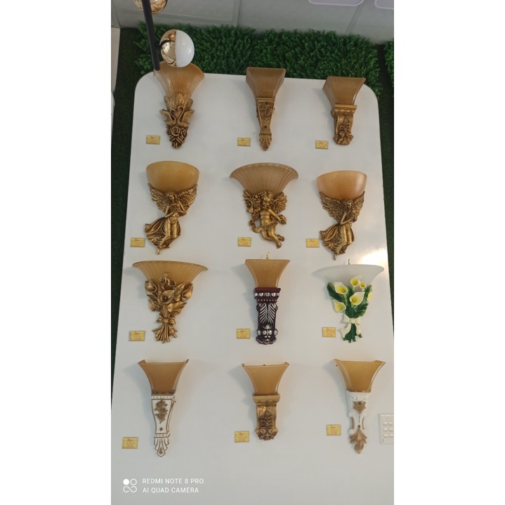 Đèn tường hắt thủy tinh Composite trang trí  nhà cửa - phòng khách