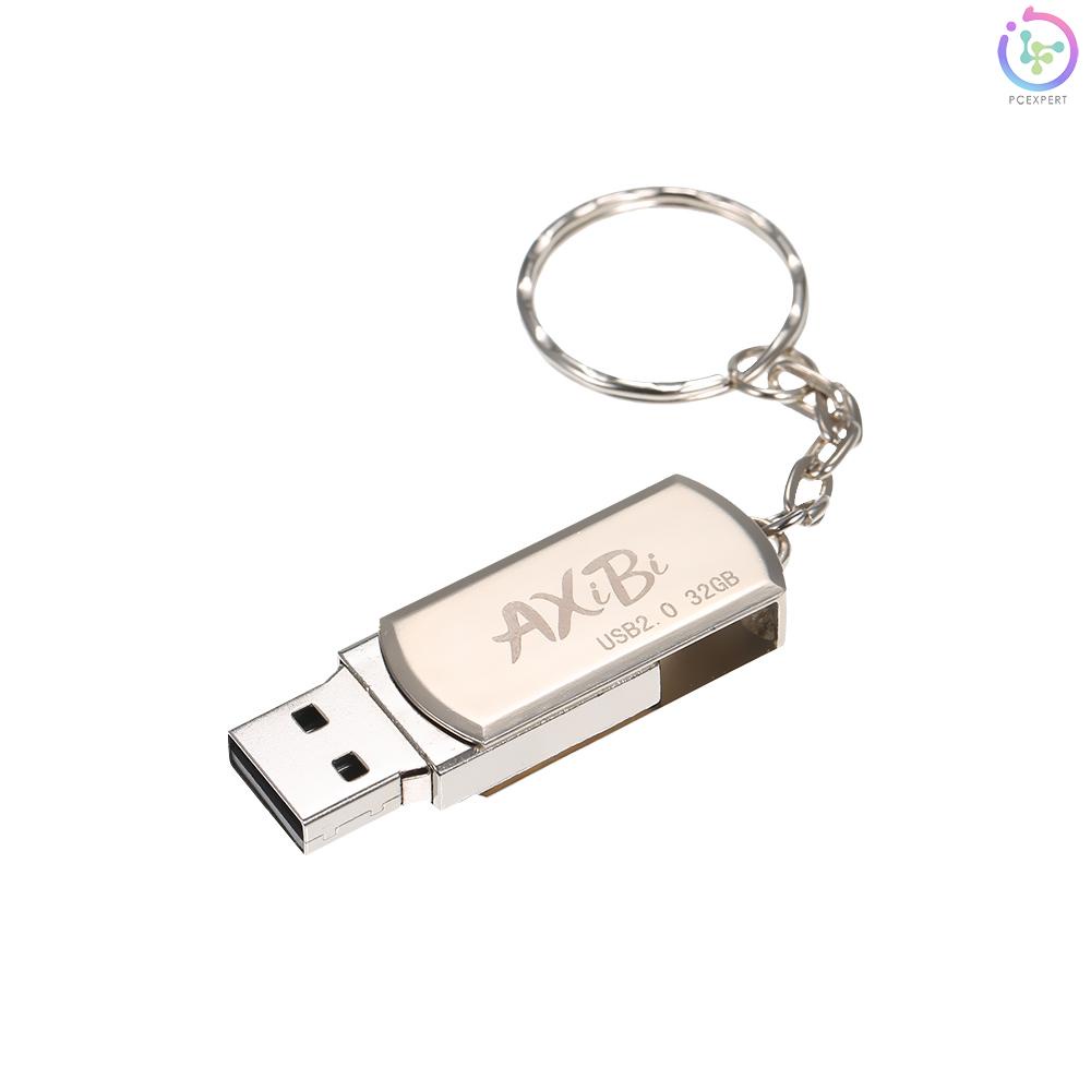 USB Flash Drive USB2.0 Mini Portable U Disk 32GB Pendrives Car Pen Drive Silver for PC Laptop