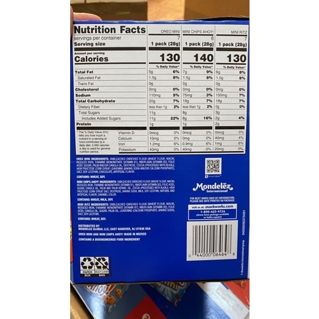Bánh quy mini NABISCO hộp 20 packs nhập từ Mỹ