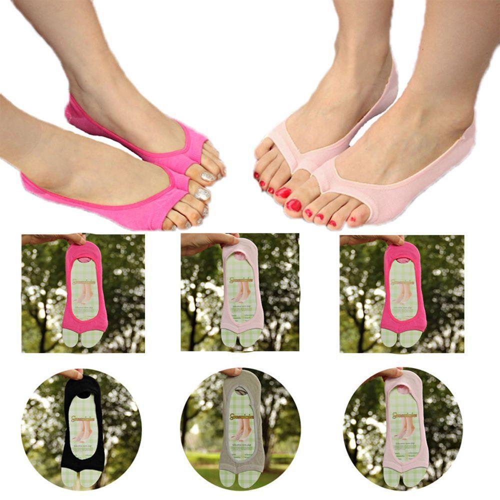Vớ Cotton Mềm Vô Hình Hở Ngón Chống Trượt