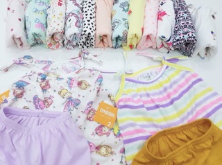 Combo 2 bộ Gymboree hai dây thắt nơ bé