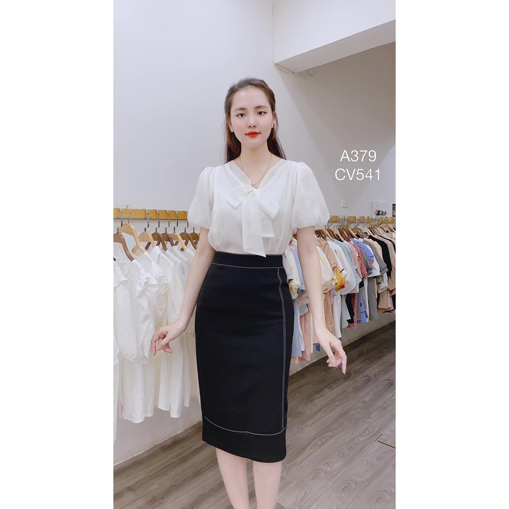 Chân váy, chân váy bút chì công sở phối chỉ nổi Lake Fashion | BigBuy360 - bigbuy360.vn