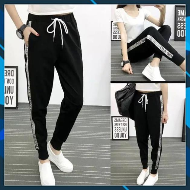 Quần Jogger Nỉ Unisex Off White Nam Nữ Phong Cách Ulzzang