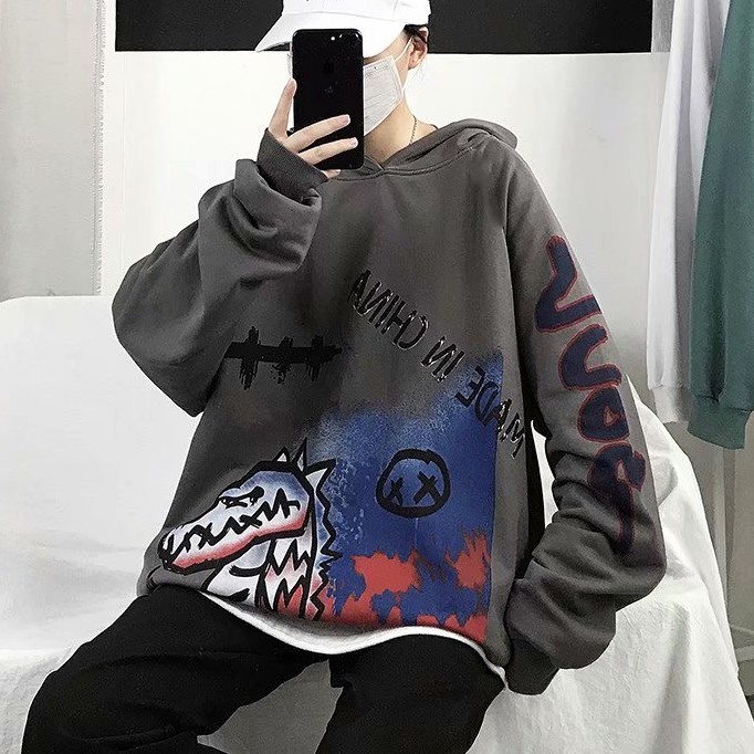 Áo Hoodie Dáng Rộng In Hình Thời Trang Cao Cấp Cho Nam | BigBuy360 - bigbuy360.vn