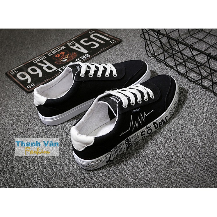 Giày nhịp tim nam phong cách graffiti độc đáo, size từ 39-44 | BigBuy360 - bigbuy360.vn