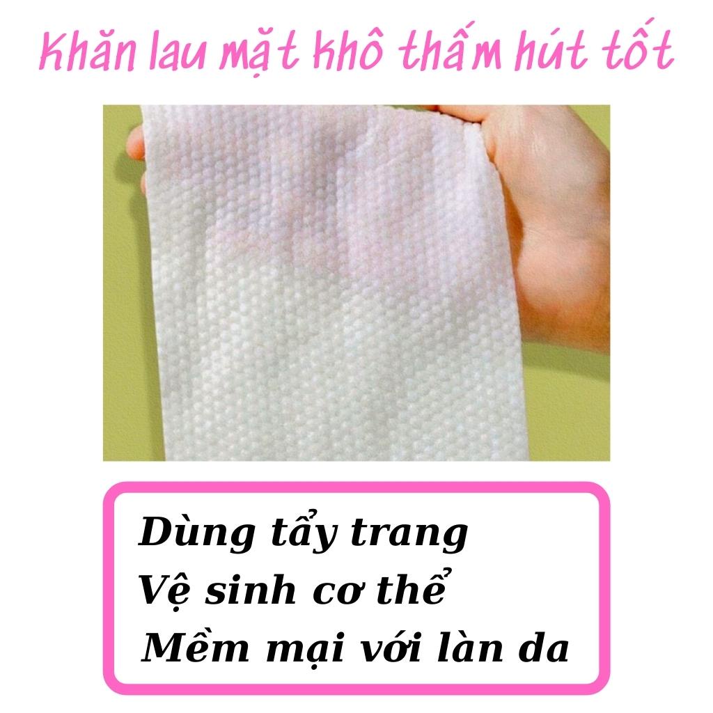 Khăn Giấy Khô Cotton Lau Mặt Tẩy Trang Dùng Một Lần Mềm Mại Lau Khô Lau Ướt XISHAN NAINAI Xanh Đa Năng Cao Cấp Siêu Thấm