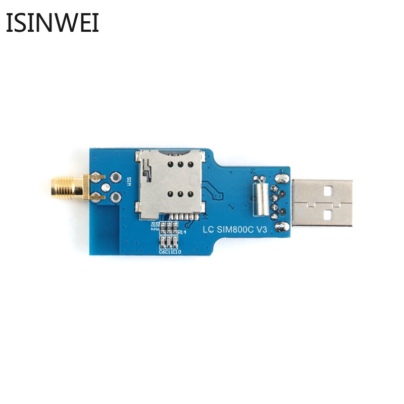 Mô-đun chuyển đổi USB sang GSM GPRS SIM800C bốn băng tần cho SMS có ăng-ten chất lượng cao