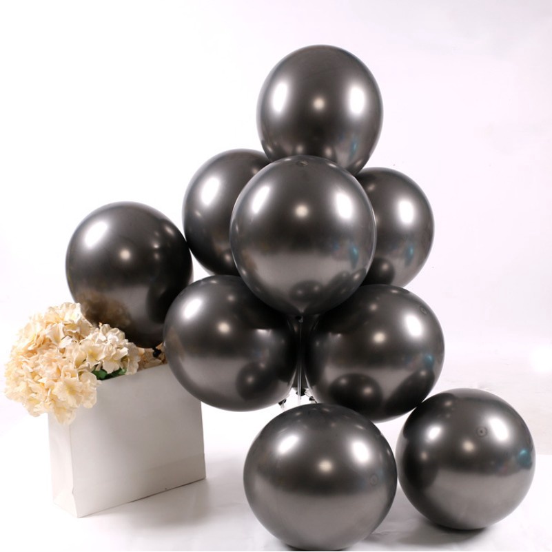 Set 100 bong bóng cao su 5 inch màu sắc lấp lánh dùng để trang trí tiệc