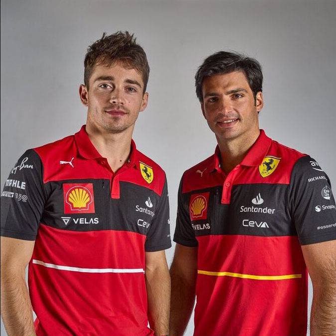 Áo Thun Thể Thao Tay Ngắn Cổ Polo In Logo THHT 2022 F1 Scuderia Ferrari Team Thời Trang Cho Nam Và Nữ
