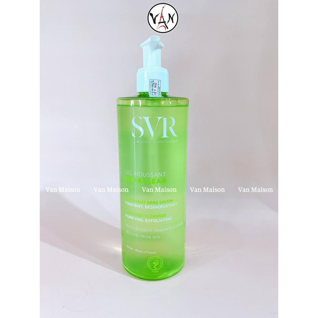 Gel rửa mặt svr không chứa xà phòng cho da dầu sebiaclear gel moussant 55ml 200ml 400ml
