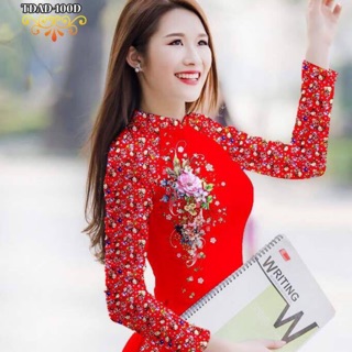 Áo dài truyền thống hoa nhí/ 1 bộ