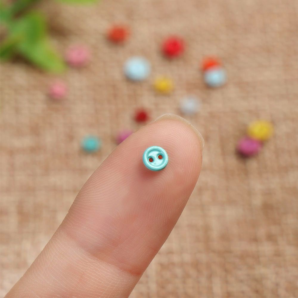 Set 20/ 40 nút quần áo kim loại hình tròn nhiều màu sắc 3mm/ 4mm