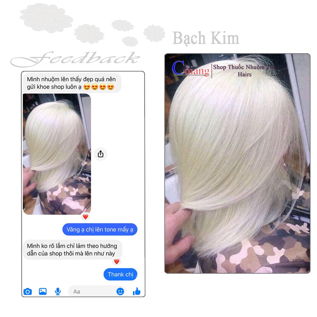 Thuốc nhuộm tóc BẠCH KIM cần dùng thuốc tẩy tóc Chenglovehairs, Chenglovehair