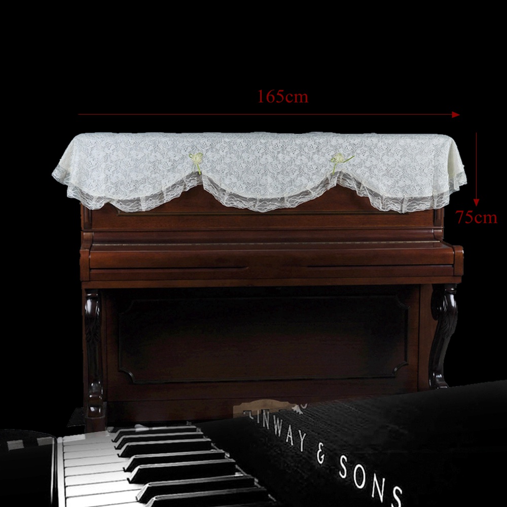 Tấm Vải Ren Phủ Bàn Phím Đàn Piano Chống Bụi 165x75cm