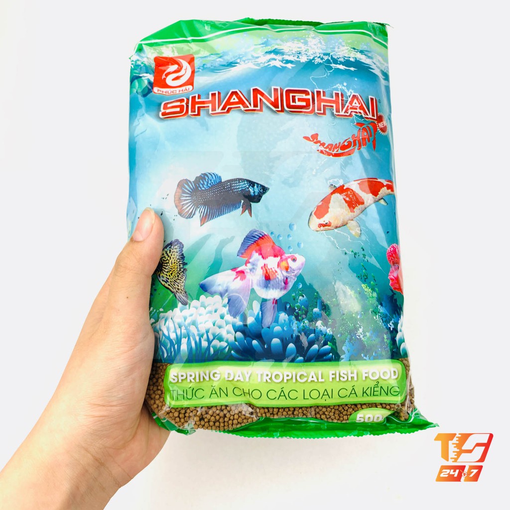 Thức Ăn Cá ShangHai 500g Viên Nhỏ/Vừa/Lớn - Cám Cá Cảnh